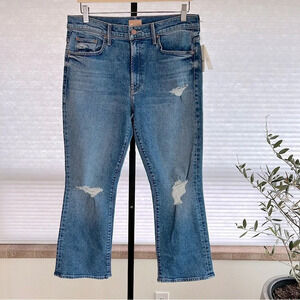 Mother Denim Insider High Rise Ankle Flare Jeans Bloom and Doom 32 Classic NWT